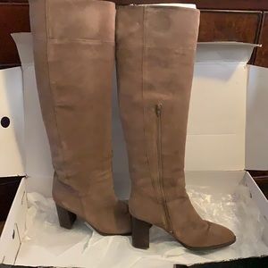 Nine West, Tan, over the knee, wide calf, size 12 boots